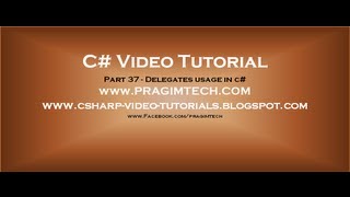 Part 37  C Tutorial  Delegates usage in cavi [upl. by Rae]