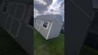 10x20 Side Lofted Barn Portable building Gray Shed Shak smallbusiness reels tour [upl. by Arihday]