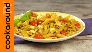 Insalata di pasta fredda con pesto e pomodorini [upl. by Drape36]