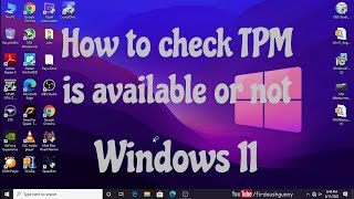 TPM Status  How to check whether PC is having TPM or not [upl. by Aleta]