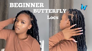 step by step DISTRESSEDBUTTERFLY LOCS TUTORIAL🦋 beginner  how to easy diy  partingnatural look [upl. by Yerahcaz879]