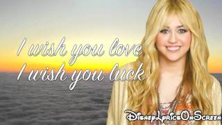 Hannah Montana  Ill Always Remember You Lyrics Video HD [upl. by Demmer]