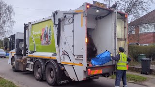 2014 Geesink MF300 Bin Lorry Collecting Recycling In Dudley [upl. by Amsaj]