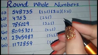 Rounding Whole Numbers to significant figures Rounding off numbers grade 8 [upl. by Hoang873]