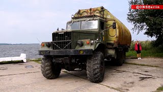 ПМП60 — Soviet Russia Heavy Folding Pontoon Bridge PMP 60 on Chassis KraZ255B [upl. by Suzi474]