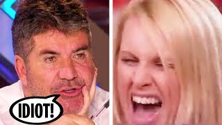 SIMON GOES OFF ON BIG MOUTH SINGER WHO TRASH TALKS HIM 😱 Americas Got Talent [upl. by Landon160]