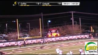 2 Kicker Tyler Chambers of Coffee Co w 34yd FG vs Colquitt [upl. by Ecyarg680]