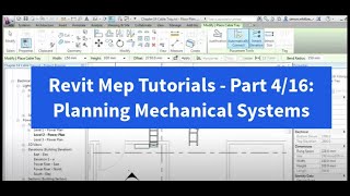 Revit Mep Tutorials  Part 416 Planning Mechanical Systems [upl. by Torosian86]