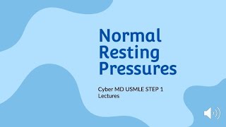 Normal Resting Pressures [upl. by Cesaria]