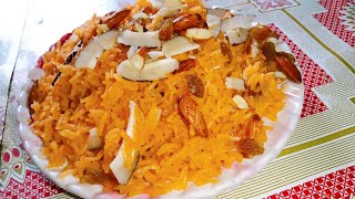 इस तरह बनाए ईद पर जर्दा चावल पुलाव आसान तरीके से  meethe chabal recipe  zarda rice recipe [upl. by Rannug]