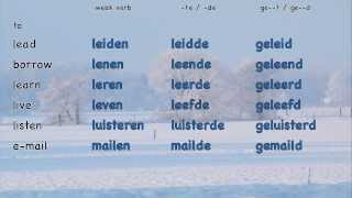 Dutch verbs 16 a List of weak verbs AP  150 weak verbs  Lijst van zwakke werkwoorden [upl. by Hogen]