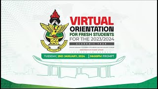 ORIENTATION FOR FRESH STUDENTS FOR THE 20232024 ACADEMIC YEAR [upl. by Borries]