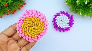 Discover How To Make Gorgeous Glitter Foam Flowers  DIY Christmas Flower  Christmas Decorations [upl. by Zoarah912]