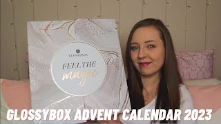 GLOSSYBOX ADVENT CALENDAR 2023 REVIEW  FEEL THE MAGIC [upl. by Adnylem]