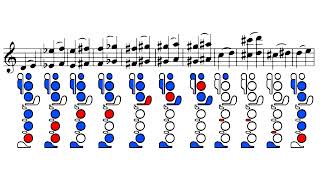 Flute trills fingerings chart  Tabella diteggiature trilli flauto [upl. by Razid]