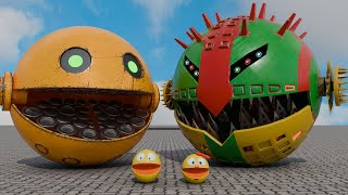 PACMAN AND ROBOT PACMAN VS MONSTER ROBOT PART 2  Final Battle and Saving Pacman [upl. by Atirhs842]