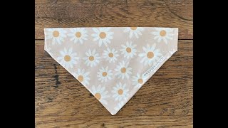 How to Sew a Dog Bandana  SlipOvertheCollar  Sewing a Reversible Dog Bandana [upl. by Manup]