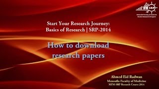 How to download research papers  Ahmed Eid  MFMSRP 2014 [upl. by Rilda]