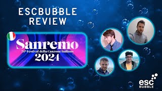 Sanremo 2024  Eurovision Italy  ESCBubbles reaction [upl. by Hcone]