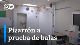 Nueva pizarra blindada para proteger a alumnos en las escuelas en Estados Unidos [upl. by Waki]