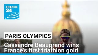 Paris Olympics Cassandre Beaugrand wins Frances first triathlon gold • FRANCE 24 English [upl. by Eeb909]