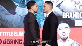 DANNY GARCIA VS BRANDON RIOS  FULL FACE OFF VIDEO  SHOWTIME BOXING UPFRONTS  NEW YORK [upl. by Ruhtua]