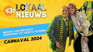 Carnavalsgeschiedenis geschreven in Heist Mirjam van der Mast Gekroond tot Eerste Keizerin [upl. by Eisle]