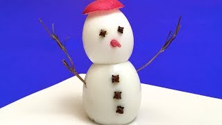 Comment Faire un Bonhomme de Neige en Oeuf  Garniture pour Noël Tuto Cuisine [upl. by Calv]