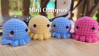 Crochet Mini Octopus keychain Easy Amigurumi pattern [upl. by Anialam281]