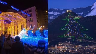 In viaggio tra le luminarie più belle dItalia da nord a sud esplode la magia del Natale [upl. by Atiuqa]