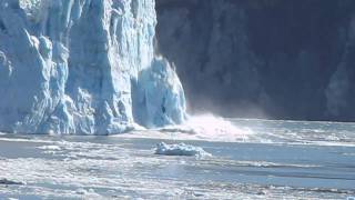 Hubbard Glacier Calving  Two HUGE ones  September 16 2010 [upl. by Burne]