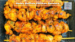 Honey Buffalo Chicken Skewers  Best Chicken Skewers Recipe [upl. by Okime]