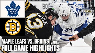 1st Round Toronto Maple Leafs vs Boston Bruins Game 7  Full Game Highlights [upl. by Yatnuhs]