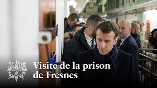 Visite de la prison de Fresnes  Emmanuel Macron [upl. by Boor]