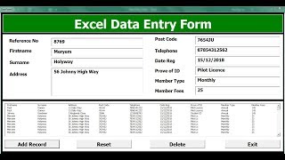 How To Create An Excel Data Entry Form With A UserForm  Full Tutorial [upl. by Erny]