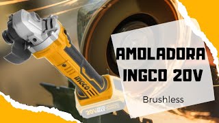 AMOLADORA INALÁMBRICA INGCO 20V BRUSHLESS [upl. by Angid470]