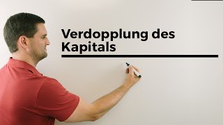 Verdopplung des Kapitals mit Faustformel 70p Herleitung Finanzmathe easy [upl. by Aziza]