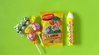 🎪Clown Peanuts Dragees🎠  Yummy Smile Lollipops  Satisfying Asmr Video  Colorful Candies [upl. by Eustis]