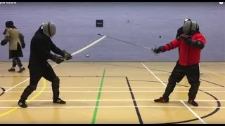 Katana vs Rapier Sparring  Burak vs Nick [upl. by Ahsiener]