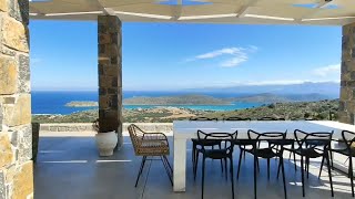 Luxury Villa With Pool Overlooking The Island Spinalonga Elounda Crete [upl. by Yona547]