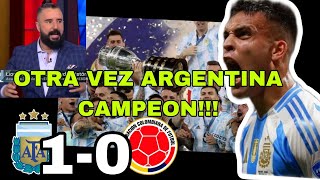 ASI NARRO MEXICO ARGENTINA CAMPEON DE LA COPA AMERICA ARGENTINA 1 COLOMBIA 0 [upl. by Akeber]