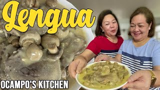 Lengua in Mushroom Sauce  Ocampos Kitchen [upl. by Arytal]