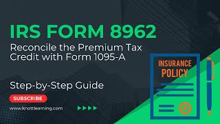 IRS Form 8962 Premium Tax Credit and the IRS Form 1095A [upl. by Sykleb]