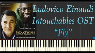 Ludovico Einaudi  Fly OST Intouchables Piano Tutorial Synthesia [upl. by Akcir]