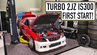 TURBO IS300 FINALLY RUNS First Start  Revs [upl. by Edlin]