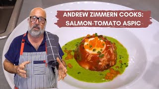 Andrew Zimmern Cooks SalmonTomato Aspic [upl. by Garibull]