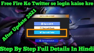 How To Login Free Fire With Twitter  Twitter ko Free Fire Se Login Kaise Kare [upl. by Auhsuoj]