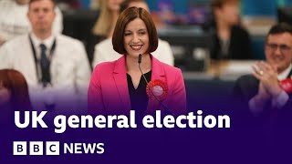 UK general election First result of night as Labour wins in Sunderland South  BBC News [upl. by Aleece]