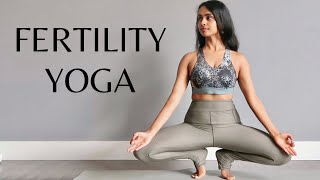 Yoga For Fertility amp Conceiving  Follicular to Ovulation  Yoga To Get Pregnant  Affirmations [upl. by Enaelem]