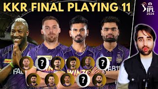 KKR Full and Final Playing 11 for IPL 2024 with Impact Players  KKR Squad 2024  Five Sportz [upl. by Connelley]